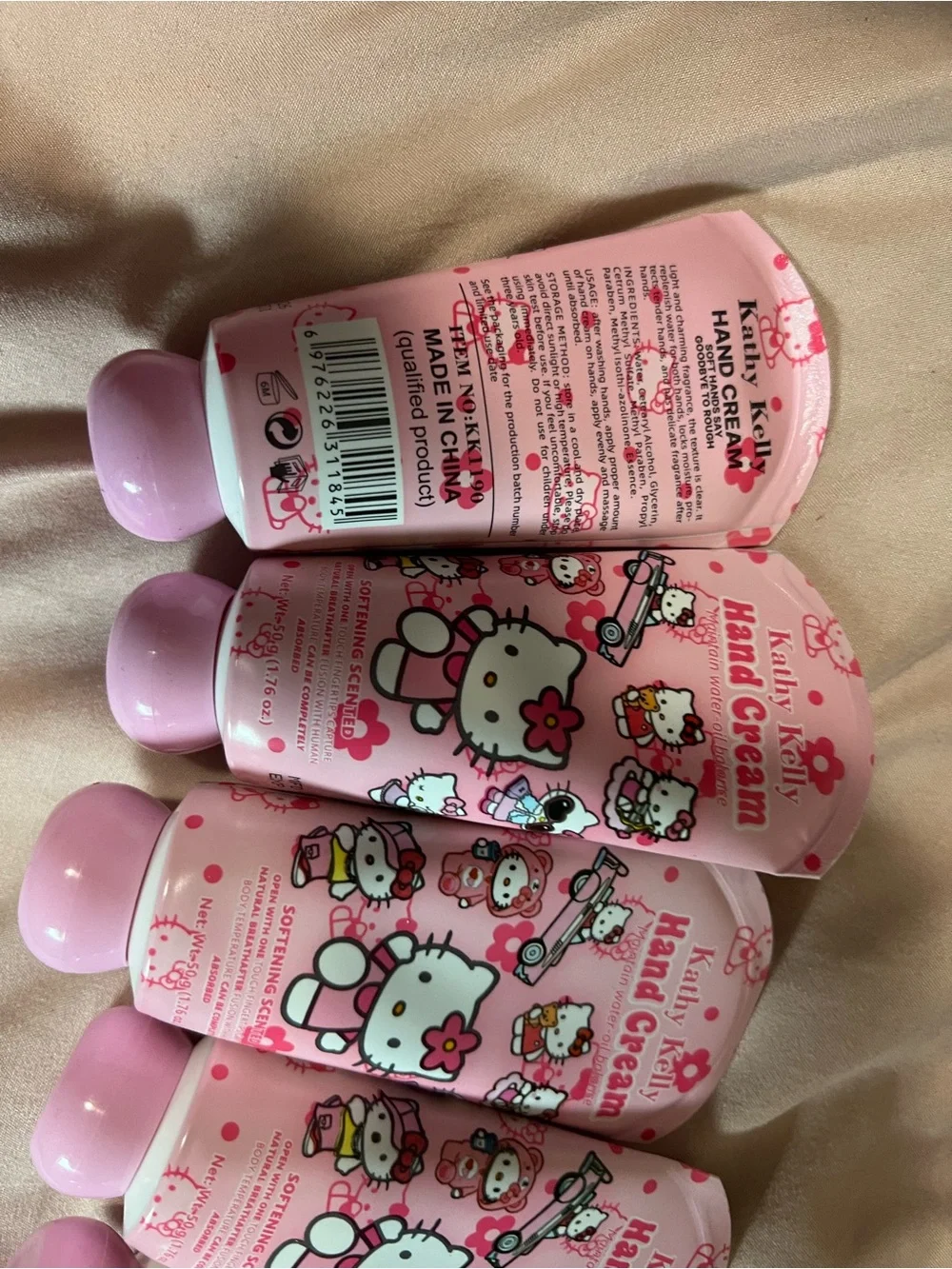 HK Pink Floral Hand Cream Tubes 5 Pack
